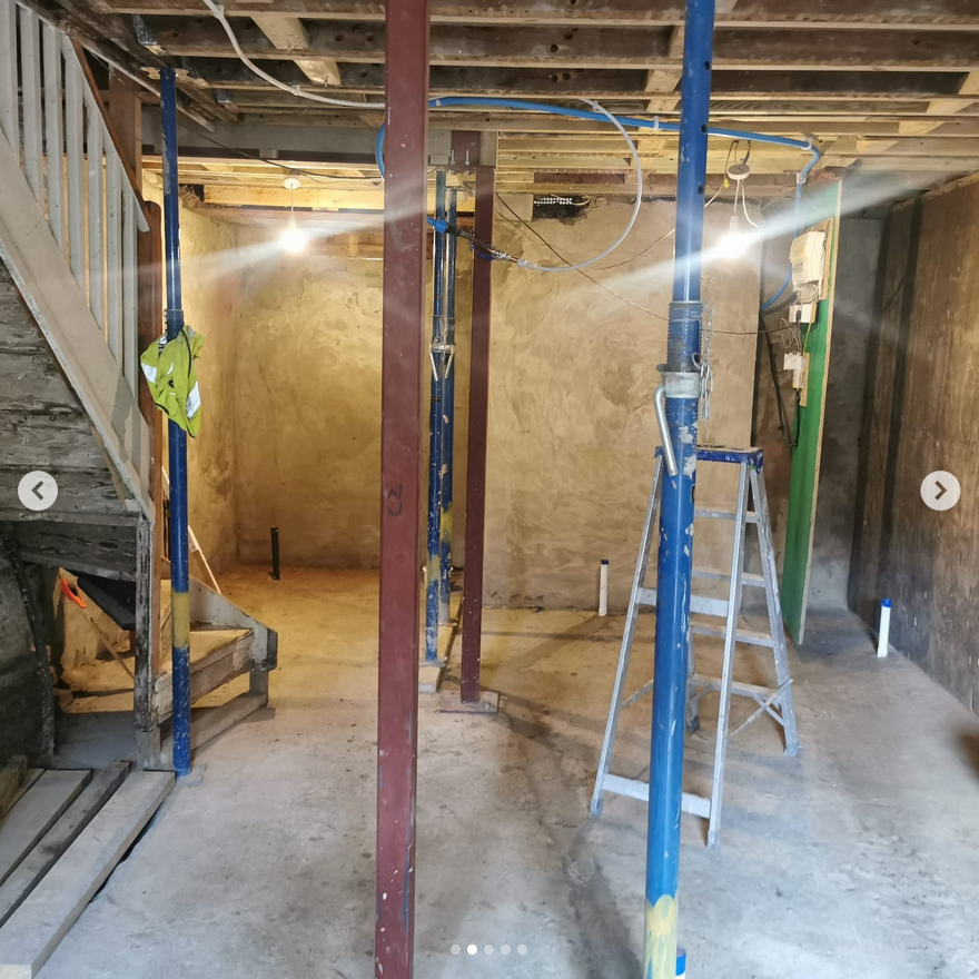APGoochLtd's tweet photo. Cavity drainage membrane system installed on this basement project in W6. The basement walls were rendered to provide a flat substrate for the  waterproofing and finishes. Pre-treated timber battens will be fixed  into the membrane fixings to accommodate plywood and plasterboard. https://t.co/x0Hh9MqdFY