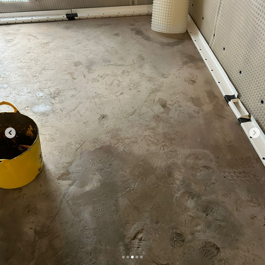 APGoochLtd's tweet photo. Cavity drainage membrane system installed on this basement project in W6. The basement walls were rendered to provide a flat substrate for the  waterproofing and finishes. Pre-treated timber battens will be fixed  into the membrane fixings to accommodate plywood and plasterboard. https://t.co/x0Hh9MqdFY