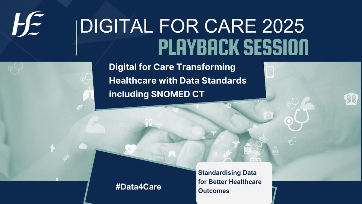 Following on from the success of January's Digital for Care conference: Transforming Healthcare with Data Standards including SNOMED CT, this webinar features speakers from the HSE and Department of Health, discussing:

👉 the summary of themes discussed at the data conference
👉