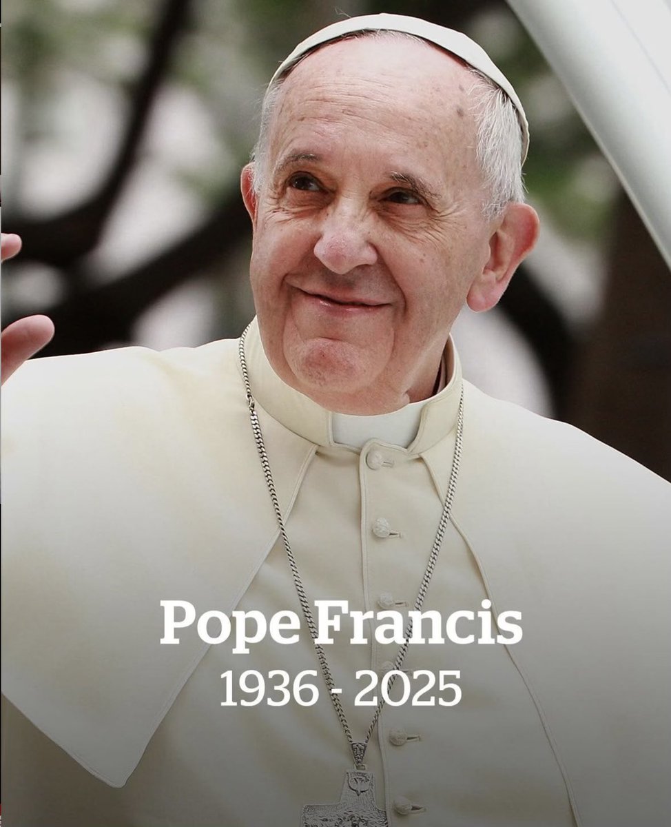 We mourn the passing of Pope Francis. His legacy of faith and service will never be forgotten. May he rest in peace.