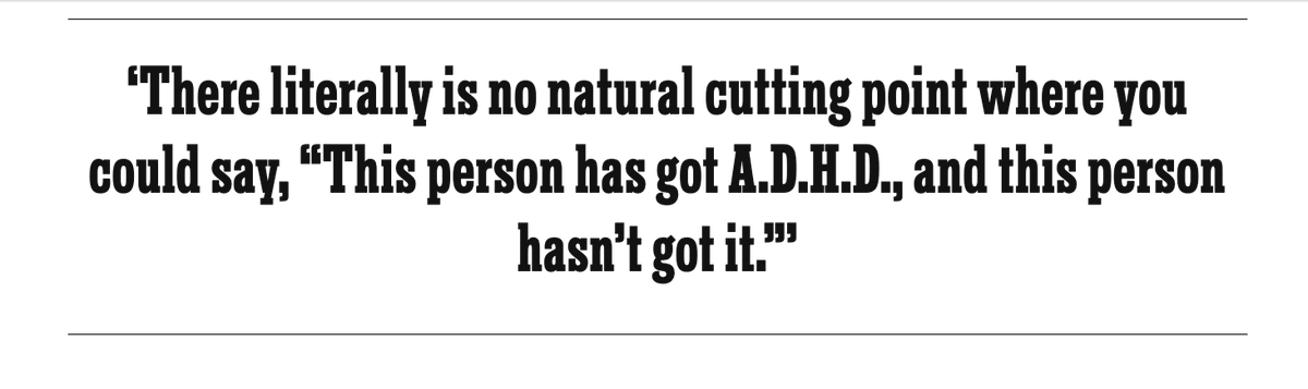 Tiffany Peltier, Ph.D.🌸 (@tiffany_peltier) on Twitter photo This <a href="/nytimes/">The New York Times</a> article about ADHD is the perfect example of how misunderstood these diagnoses/identifications are...
Just like ADHD doesn't have a natural "cut-point" for identification (it exits on a normal bell curve), DYSLEXIA doesn't either 👀
nytimes.com/2025/04/13/mag… This <a href="/nytimes/">The New York Times</a> article about ADHD is the perfect example of how misunderstood these diagnoses/identifications are...
Just like ADHD doesn't have a natural "cut-point" for identification (it exits on a normal bell curve), DYSLEXIA doesn't either 👀
nytimes.com/2025/04/13/mag…