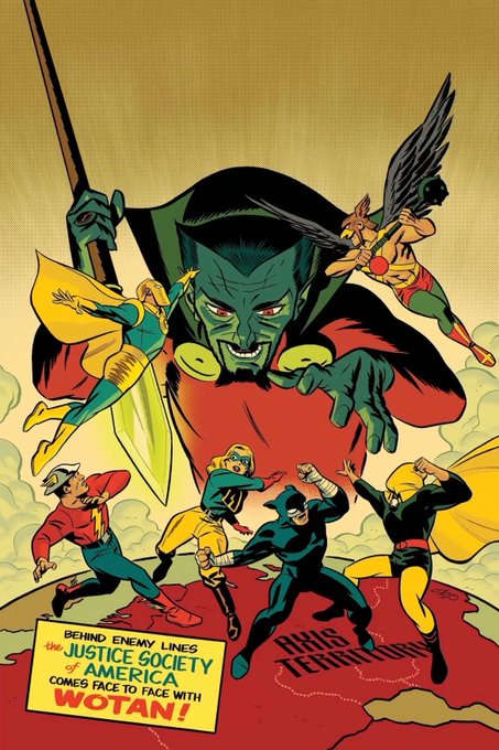 Fabocco's tweet image. The Justice Society vs Wotan. Art by Michael Cho
#DCComics #JusticeSociety #MichaelCho