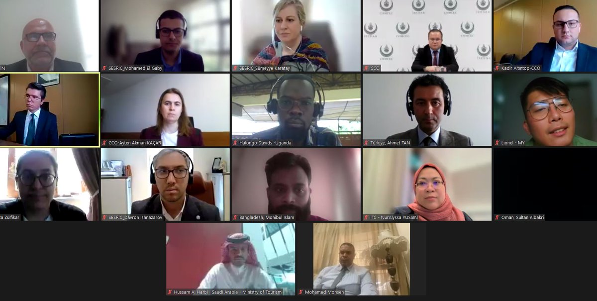 The 24th Tourism Working Group Meeting was held virtually today, themed “Improving the Quality and Sustainability of Heritage Tourism in OIC Countries.” The meeting was attended by 19 Member States and CCO, OIC, SESRIC, and IRCICA representatives.