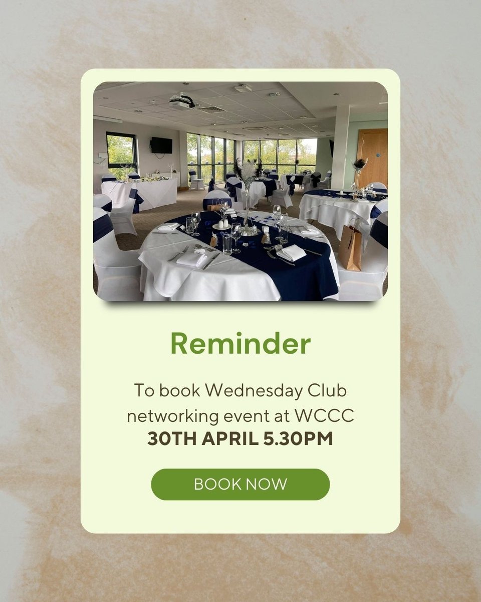 Just a week to go until our networking supper at <a href="/WorcsCCC/">Worcestershire CCC</a> with guest speaker Dr Julia Sen.
To book please head to our website: wednesdayclub.org.uk/event/wednesda…
#ladiesnetworking #worcestershire #networking #WCCC #guestspeaker #networkingsupper