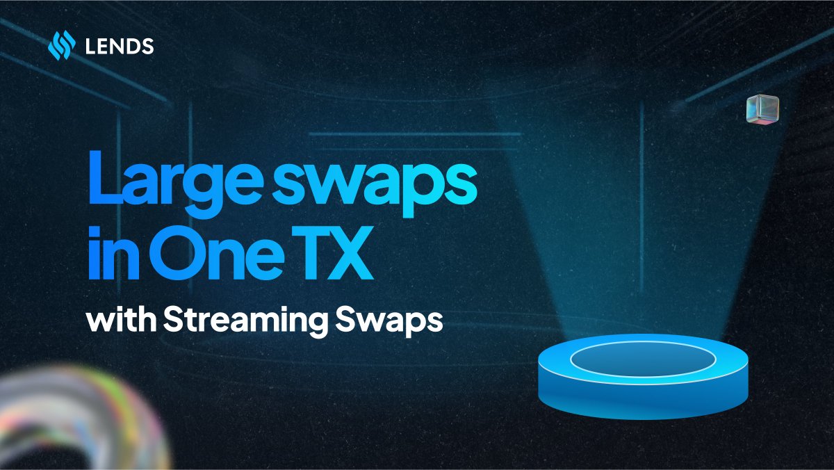 Swapping wrapped tokens in 2025? That's so 2020

Go native 🚀

Use Streaming Swaps on Lends.

Try it: app.lends.so/trade/swap