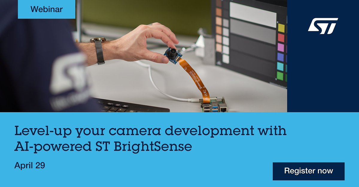 STMicroelectronics (@st_world) on Twitter photo 📅Join our webinar and learn how ST BrightSense CMOS image sensors can simplify your design process while boosting performance and elevate your camera systems with cutting-edge AI capabilities!
➡️ Register now: spkl.io/6013fxl95
#webinar #imaging #AI #ImageSensors 📅Join our webinar and learn how ST BrightSense CMOS image sensors can simplify your design process while boosting performance and elevate your camera systems with cutting-edge AI capabilities!
➡️ Register now: spkl.io/6013fxl95
#webinar #imaging #AI #ImageSensors