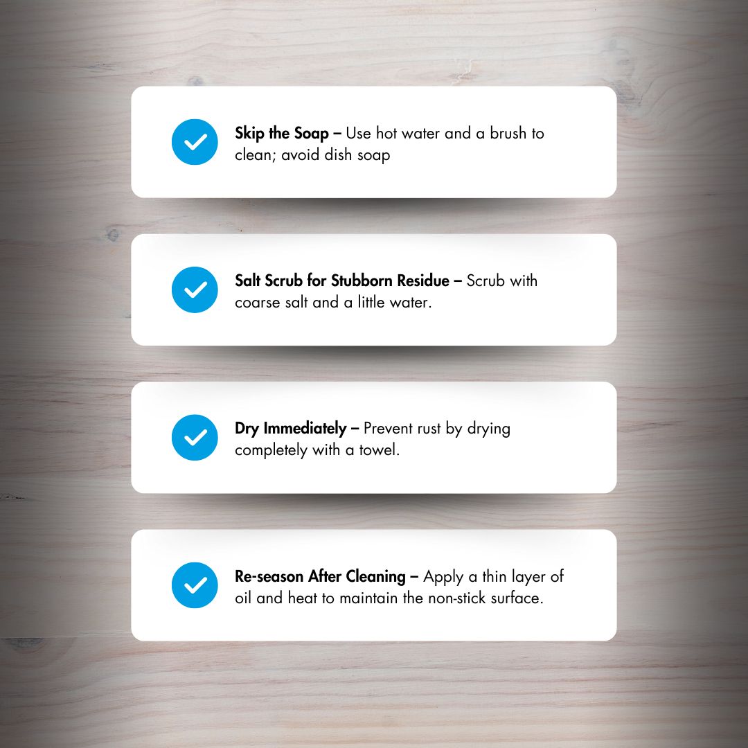 Walchem_za's tweet image. With the right steps, your cookware can last a lifetime. Our easy guide walks you through cleaning and drying— the proper way.

🧼 Durable. Reliable. Timeless.

Explore our catalogue 👇
🔗 zurl.co/lACxe

#Walchem #CastIronCare #CookwareTips #CleanRight