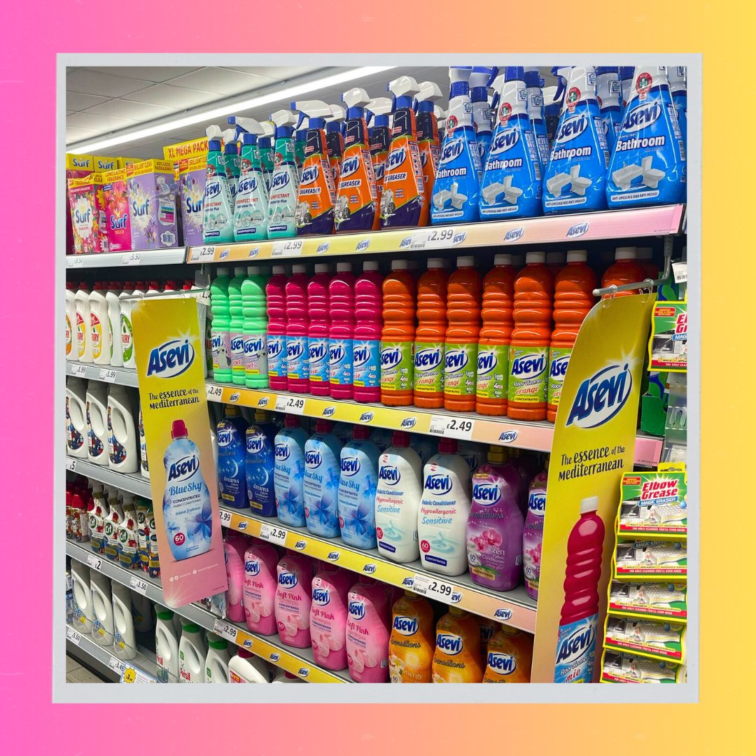 Spotted in Store! 📸 We’re excited to see Asevi really standing out on the shelves of Heron Foods – a fantastic result of our recent collaboration. It’s great to work together to bring quality household cleaning solutions to shoppers. #Partnership #RetailSuccess #Asevi