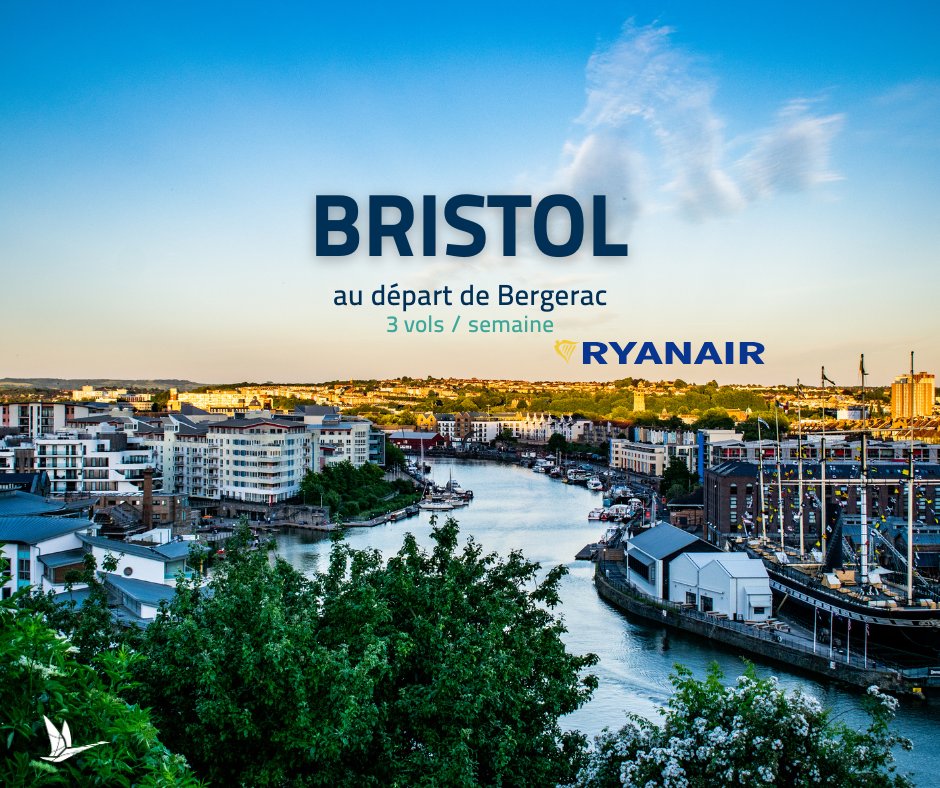Bristol – Bergerac
Dès le mois de juin, vols directs les lundis, mercredis et samedis entre Bristol et Bergerac.

Réservez votre voyage sur bergerac.aeroport.fr

#volsbergerac #bristol #volsdirects