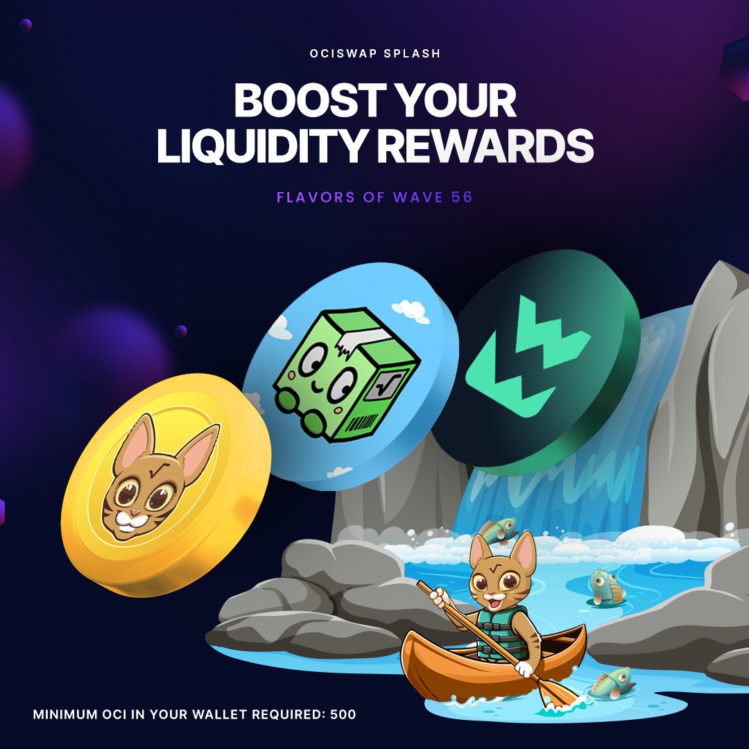 Fresh opportunities just dropped on Ociswap 🌐
ociswap.com/splash 👈

Wave 56 is live with new liquidity incentives:
$OCI | $DELIVER | $WEFT 🎉🌊

Jump into Pool V2 &amp; Precision Pool V2 and earn your share of the 100,000 $OCI reward pot!

1/2 .. $XRD