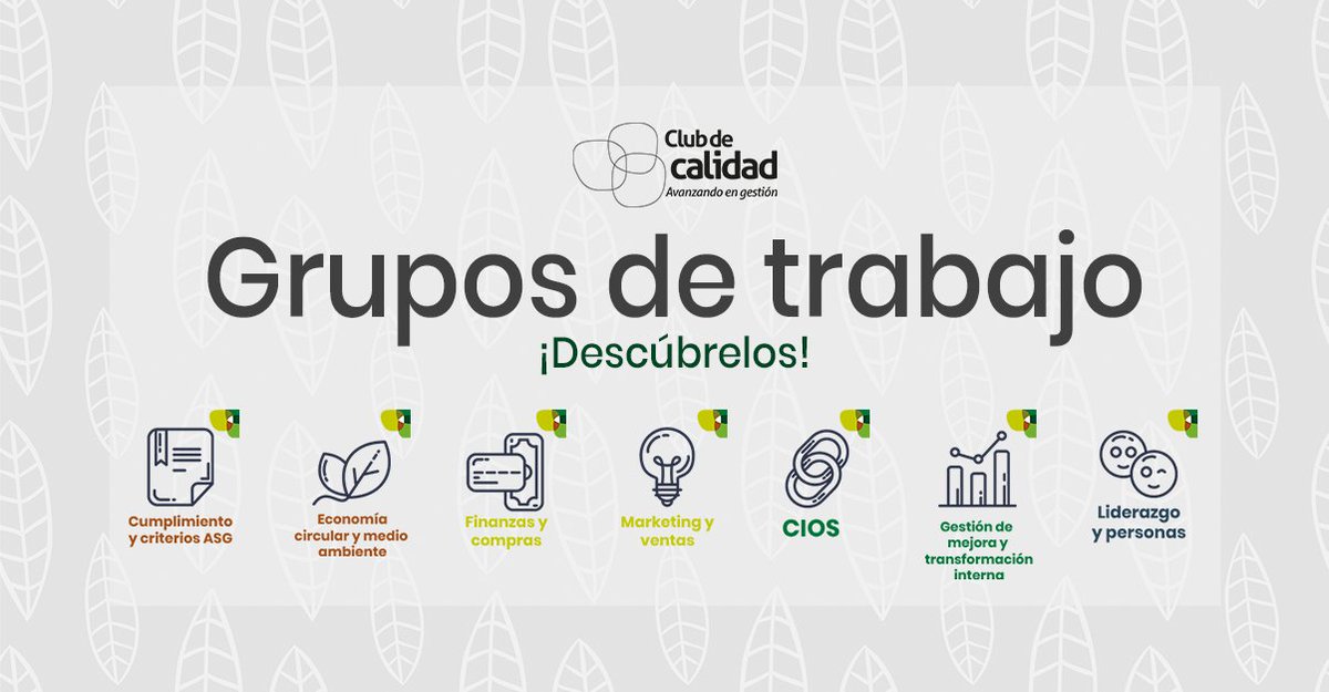 ¿Conoces nuestros Grupos de Trabajo? Son espacios en los que compartir retos, intercambiar experiencias y diseñar soluciones colaborativas.

¡Descubre los 7 #GruposdeTrabajo en los que puedes participar! 

+info: f.mtr.cool/fpphkfnctm