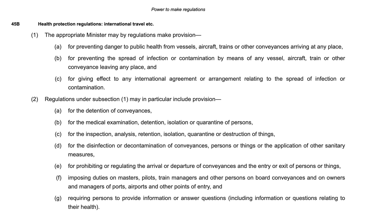The Secretary of State is empowered to adopt any international health regulations by s.45 of the 1984 Public Health Act.
It is this and this alone and not any international treaty that binds the UK.
Ignore the treaties and focus on repealing s.45. 🧵
legislation.gov.uk/ukpga/1984/22/…