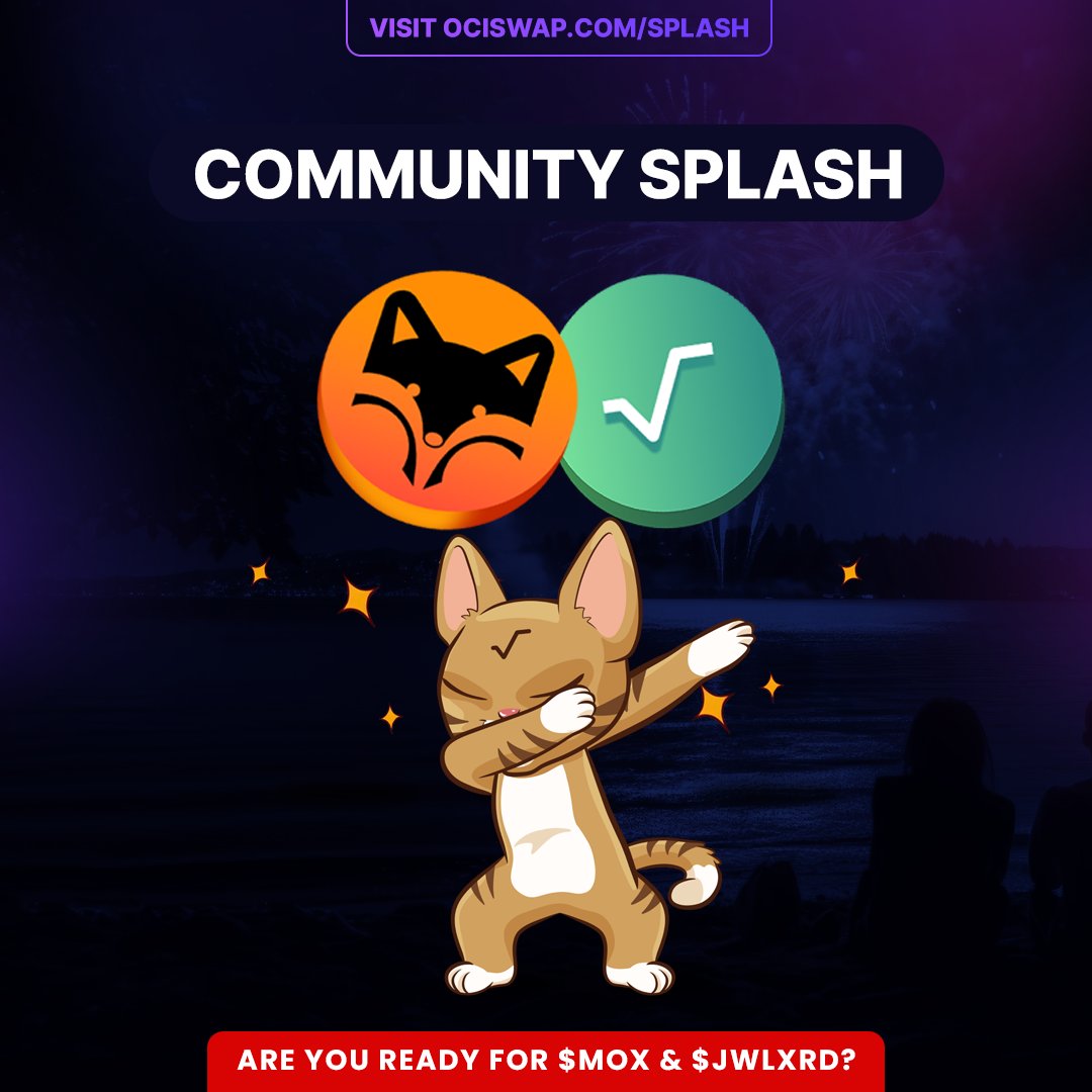 ...2/2
Add liquidity to the Pool V2 &amp; Precision Pool V2 and farm extra rewards from two projects:
💎 5,000 $JWLXRD
🔥 25,000 $MOX

OCI incentives are live on Ociswap.com
make your capital work for you 💸