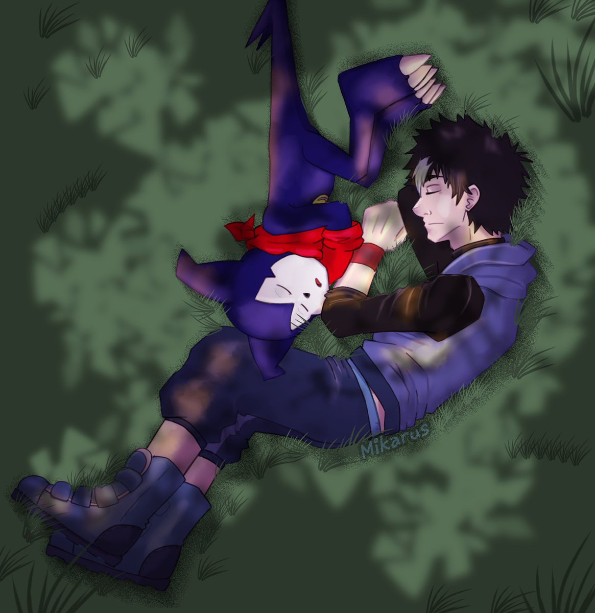 _Mikarus_'s tweet photo. A group of friends and I started a Digimon role-playing game, and we finished it last year.
Here is my role-playing character Taro and his Digimon partner Impmon.
#Digimon #impmon #digimonimpmon #digimonart #digimonoc #digidestined #digidestinedoc #oc #digimonrgpcharacter #myoc https://t.co/EXdJQ09MEy