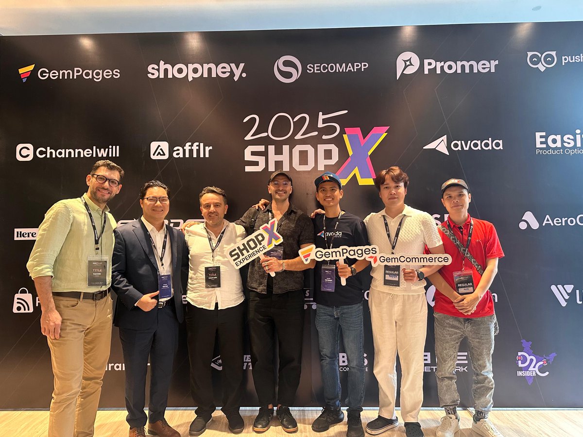 ShopneyApps's tweet image. What an inspiring few days at #ShopX2025 ! 🚀

Big thanks to organizers #GemPages &amp;amp; #PushOwl for creating this platform where the eCommerce community could connect and grow together.

As Title Sponsor, #Shopney was honored to support it! 

#Shopify #ShopifyEvents #ShopX