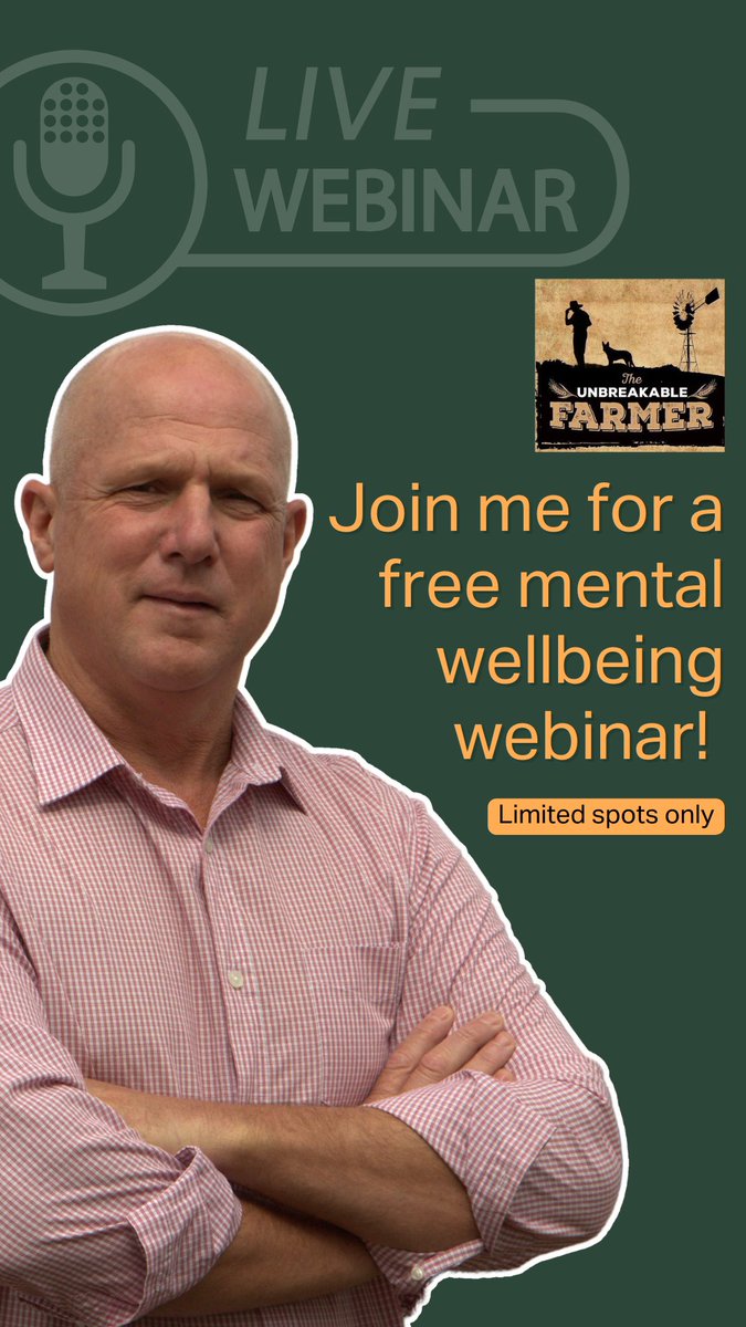 Register for my upcoming coming Mental Health Webinar 
theunbreakablefarmer.com.au/mental-health-…