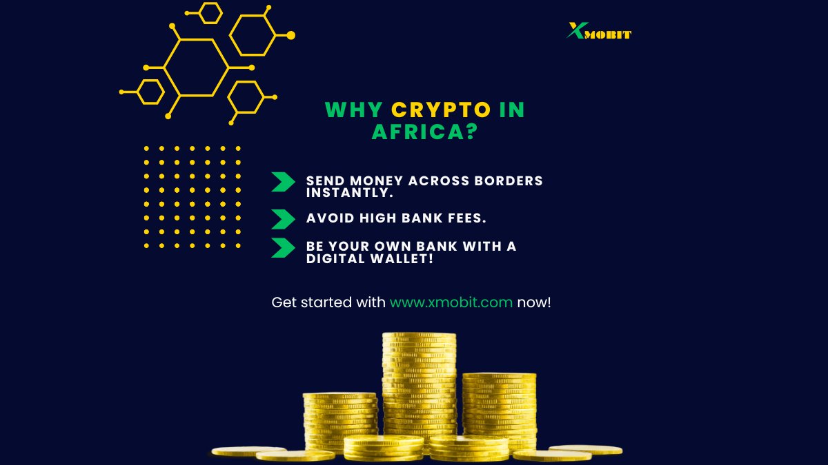 🌍Send money across borders instantly, avoid high bank fees, and be your own bank with a digital wallet! Cryptocurrency like Bitcoin &amp; Monero is secure digital money you can trade peer-to-peer on XMobit no banks needed. Join now at xmobit.com #Crypto #Africa #monero