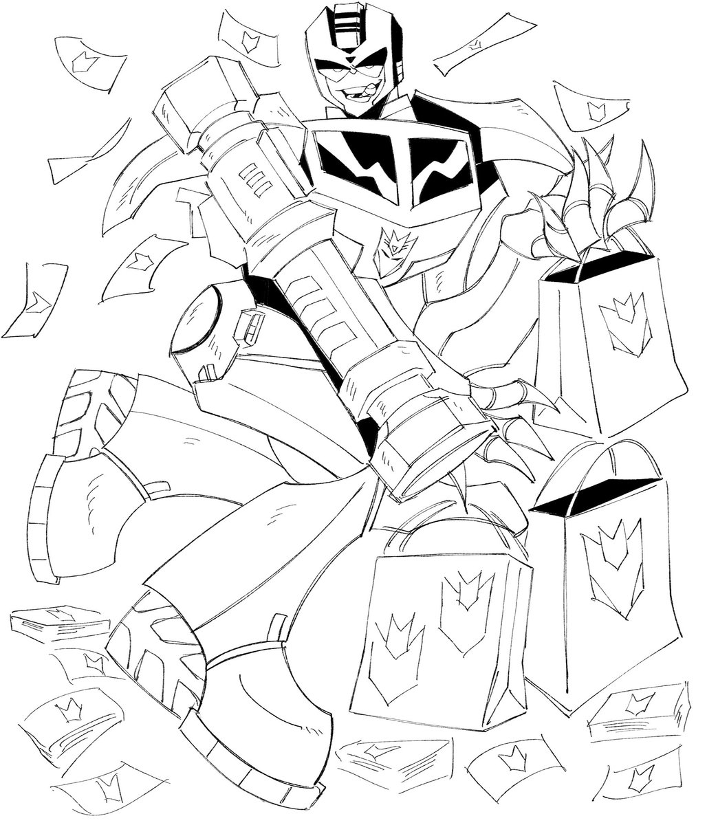 revenant_scum's tweet photo. swindle wip, hopefully will color soon #TFA #Transformers https://t.co/XXJGcAHRrq