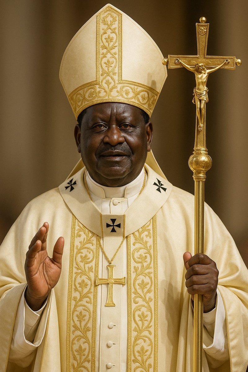 FGaitho237's tweet photo. WHITE SMOKE 💨 

We’ve found Pope Francis’ replacement. 

Baba mtaka-kitu @RailaOdinga .

#RutoMustGo 
#BabaFuaForPope https://t.co/BfvT5DNOd3