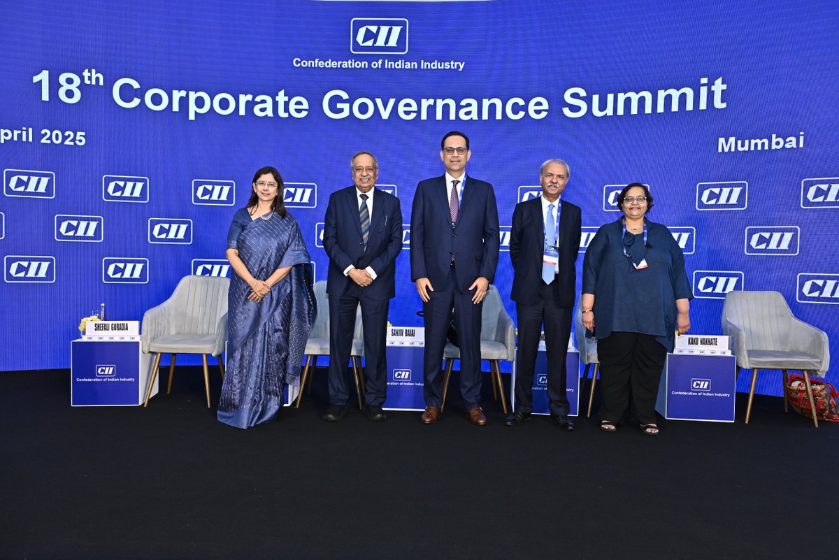 CII Live (@ciievents) on Twitter photo CII hosted the 18th Corporate Governance Summit on 17 April 2025 in Mumbai.
The first plenary session themed "Building Trust," discussions were revolved around creating the foundation and environment for business growth,
<a href="/Wipro/">Wipro</a> <a href="/CP_News/">Colgate-Palmolive</a> <a href="/Colgate/">Colgate Smile</a> <a href="/BSEIndia/">BSE India</a> <a href="/TCS/">Tata Consultancy Services</a> <a href="/CdslIndia/">CDSL – Central Depository Services India Ltd</a> CII hosted the 18th Corporate Governance Summit on 17 April 2025 in Mumbai.
The first plenary session themed "Building Trust," discussions were revolved around creating the foundation and environment for business growth,
<a href="/Wipro/">Wipro</a> <a href="/CP_News/">Colgate-Palmolive</a> <a href="/Colgate/">Colgate Smile</a> <a href="/BSEIndia/">BSE India</a> <a href="/TCS/">Tata Consultancy Services</a> <a href="/CdslIndia/">CDSL – Central Depository Services India Ltd</a>