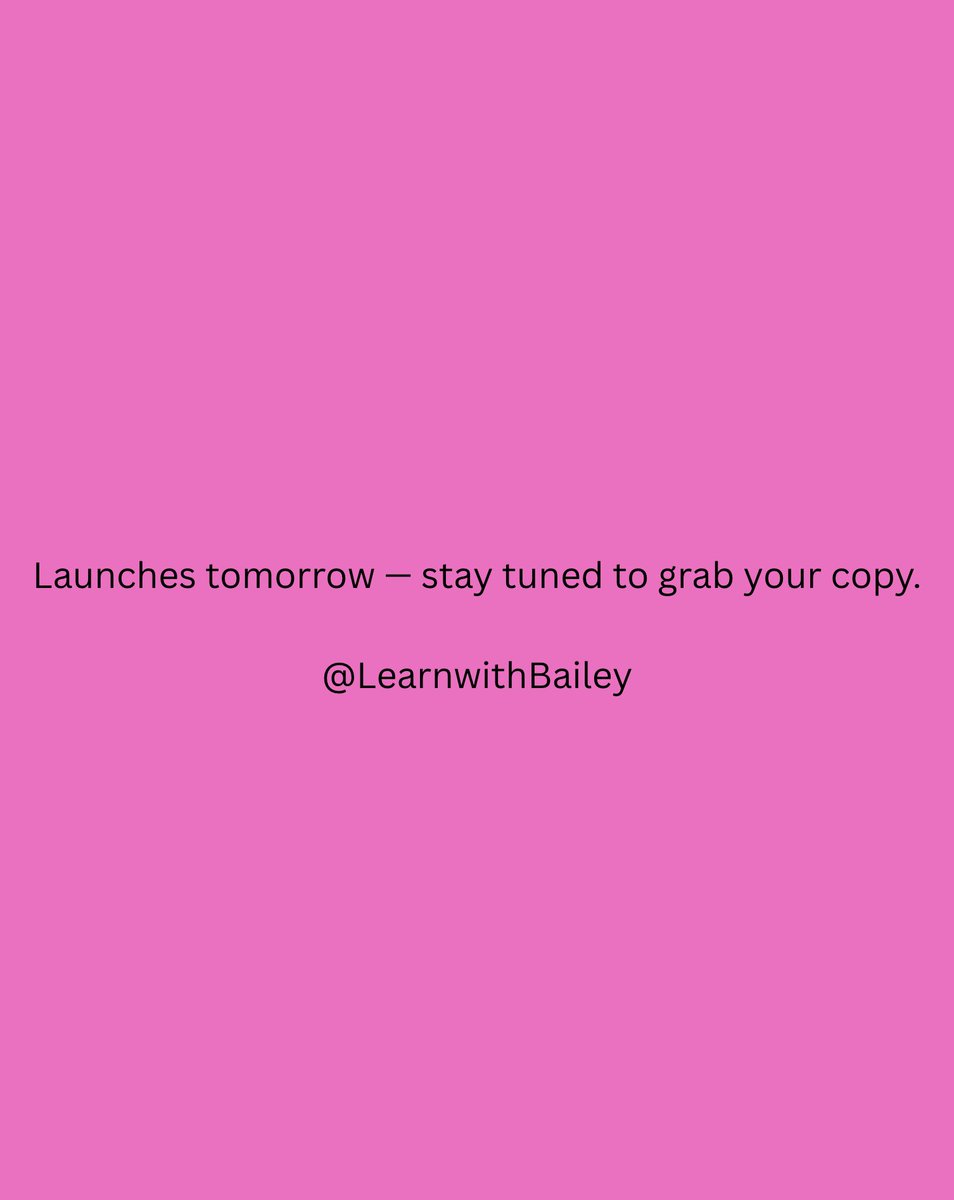 LearnwithBailey's tweet photo. POV: You’re an educator with a full plate and no time to reimagine your course from scratch.

💡 My brand-new step-by-step guide for course design is almost here to help!

Launches tomorrow — stay tuned!
#AIforEducators #CourseDesign #TeacherTimeSaver #EdTechTools #ComingSoon https://t.co/6t03ni3pYW