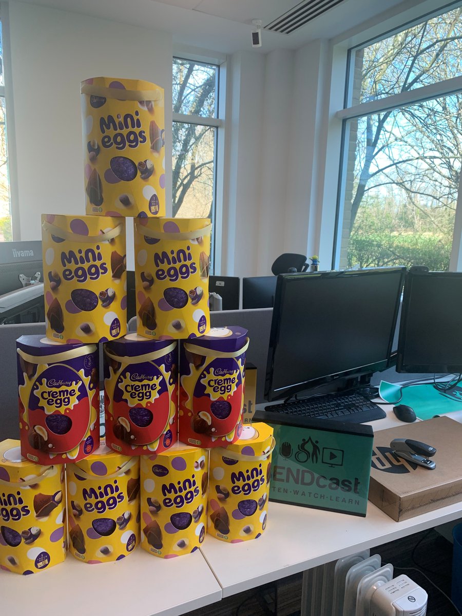 theSENDcast's tweet photo. Well, that's the SENDcast team covered for Easter chocolate! ๐ซ๐
#easter #miniegg #cremeegg #cadbury #bankholiday https://t.co/SBJZmGAIdt