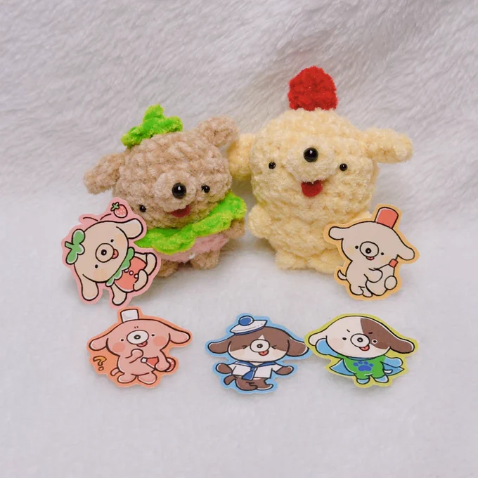 まいごのふれんずさん( )の、ちびまよさんお迎えしましたおまけのかわいいシールもいぬさんたちで歓喜けちゃいぬさんが好きすぎる…!zajiさんの作るいぬさんシリーズだいすきなので、たくさんのいぬさんが届いてハッピーこの度も本当にありがとうございます 