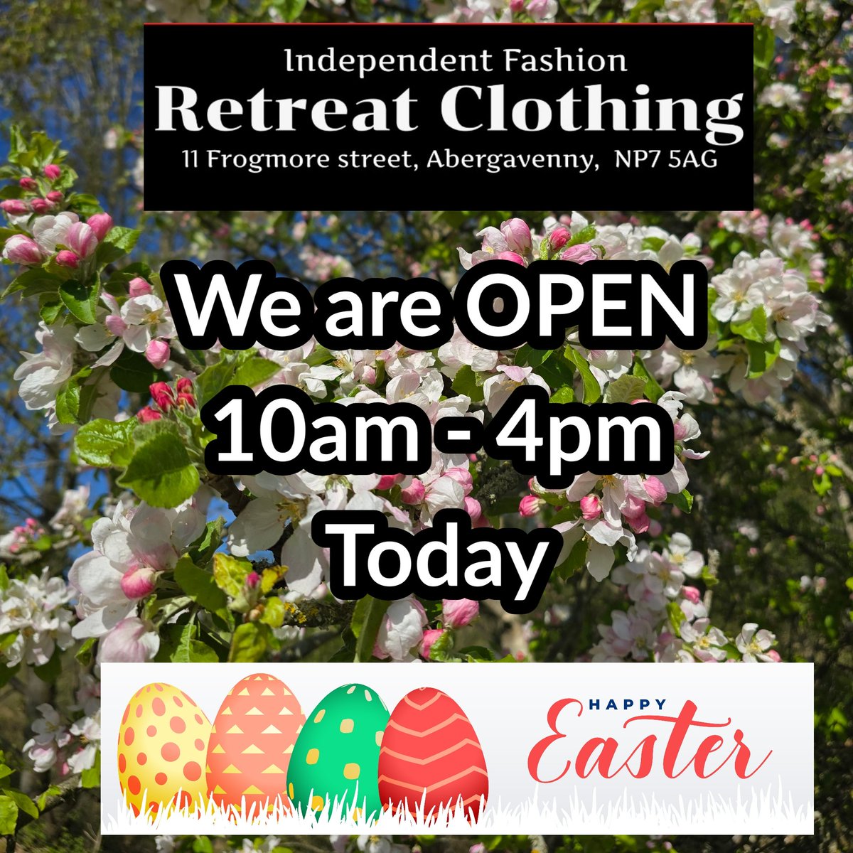 We are open today from 10am until 4pm, or shop online retreat-clothing.co.uk. #Abergavenny #bankholiday #mensfashion #menswear #fynchhatton #Guess #Barkershoes #claelosangeles