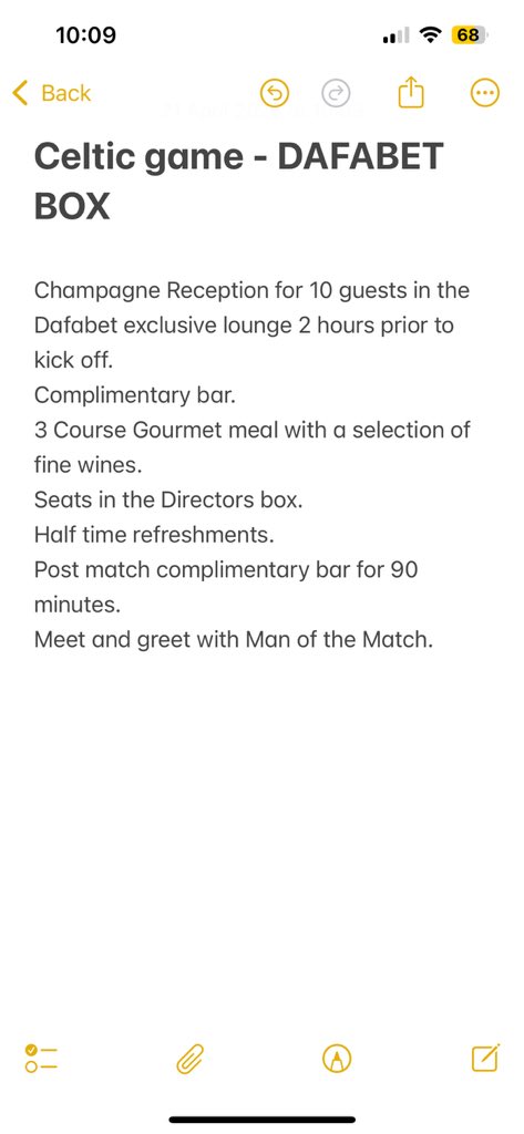 choice @ Celtic Park in the Dafabet Box which holds 10 people, potentially a cracking day out. Further details below: