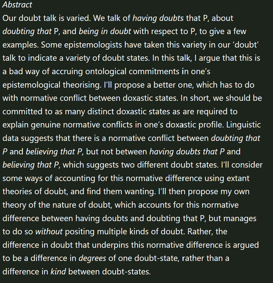 LHFC_UNED's tweet photo. 👋🏽 Today, April 22, 2025, at 11:30 (CET), join us at the METIS seminar for the talk by Lilith Mace on "Kinds of doubt". More info here➡️https://t.co/a0gcys9iQN https://t.co/sMkyhj9zyW