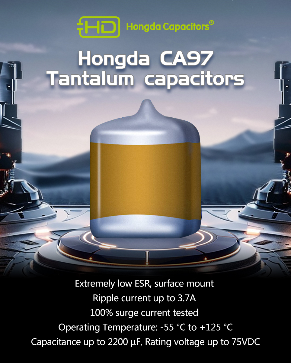 HongdaSmile's tweet photo. HONGDA Capacitors, developed the Ultra-Low ESR Solid Tantalum Chip Capacitors: CA97 series

Featured with:

📷Extremely low ESR, surface mount
📷Ripple current up to 3.7A
📷100% surge current tested
📷 Operating Temperature: -55 °C to +125 °C
📷 Capacitance up to 2200 µF https://t.co/1GoTeqVyhJ