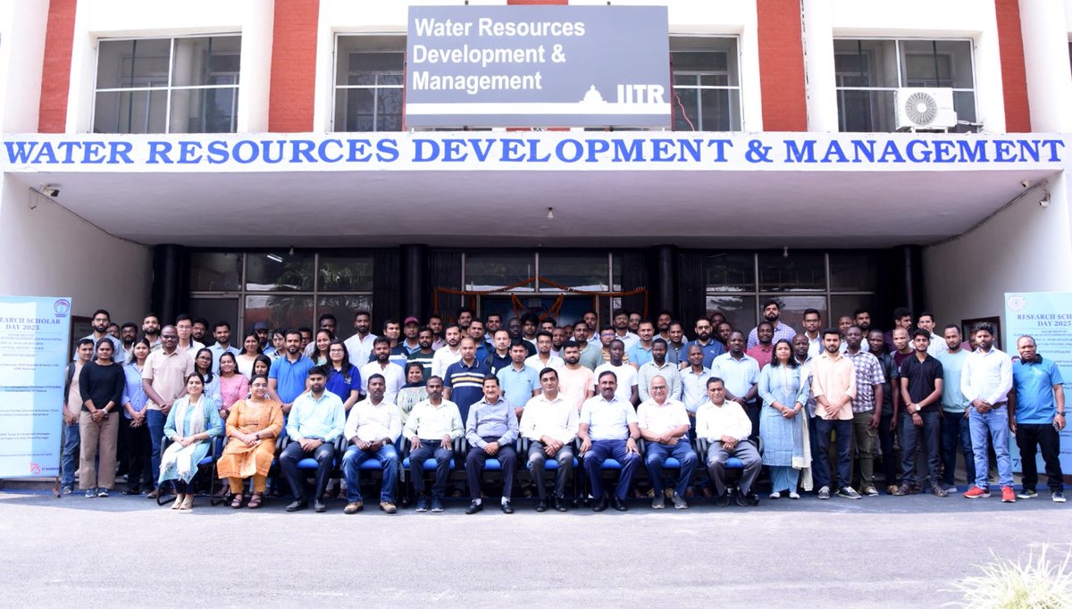 iitroorkee's tweet photo. IIT Roorkeeβs Department of WRD&M marked 70 years of excellence with Research Scholars Day 2025 and a CFD Modelling Workshop using FLOW-3D reinforcing its leadership in sustainable water resources research and innovation.
#IITRoorkee #WRDM #WaterResources #70YearsOfExcellence https://t.co/svOP9tmMCy