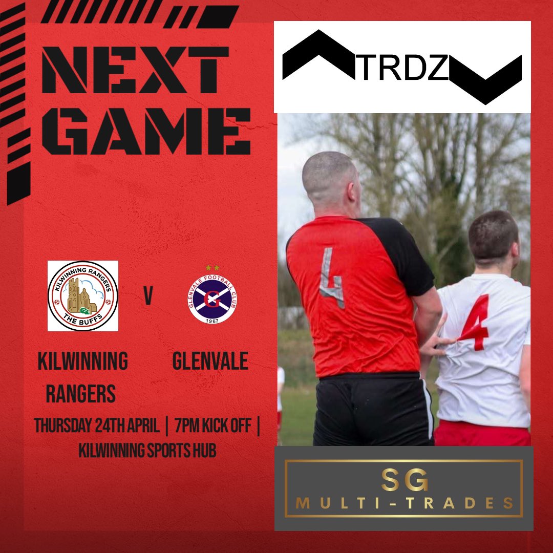 Last league game of the season for Glenvale this Thursday we have had a lot of big games this season but this is the biggest if you can come down and get behind the boys 🔴⚫️⚽️