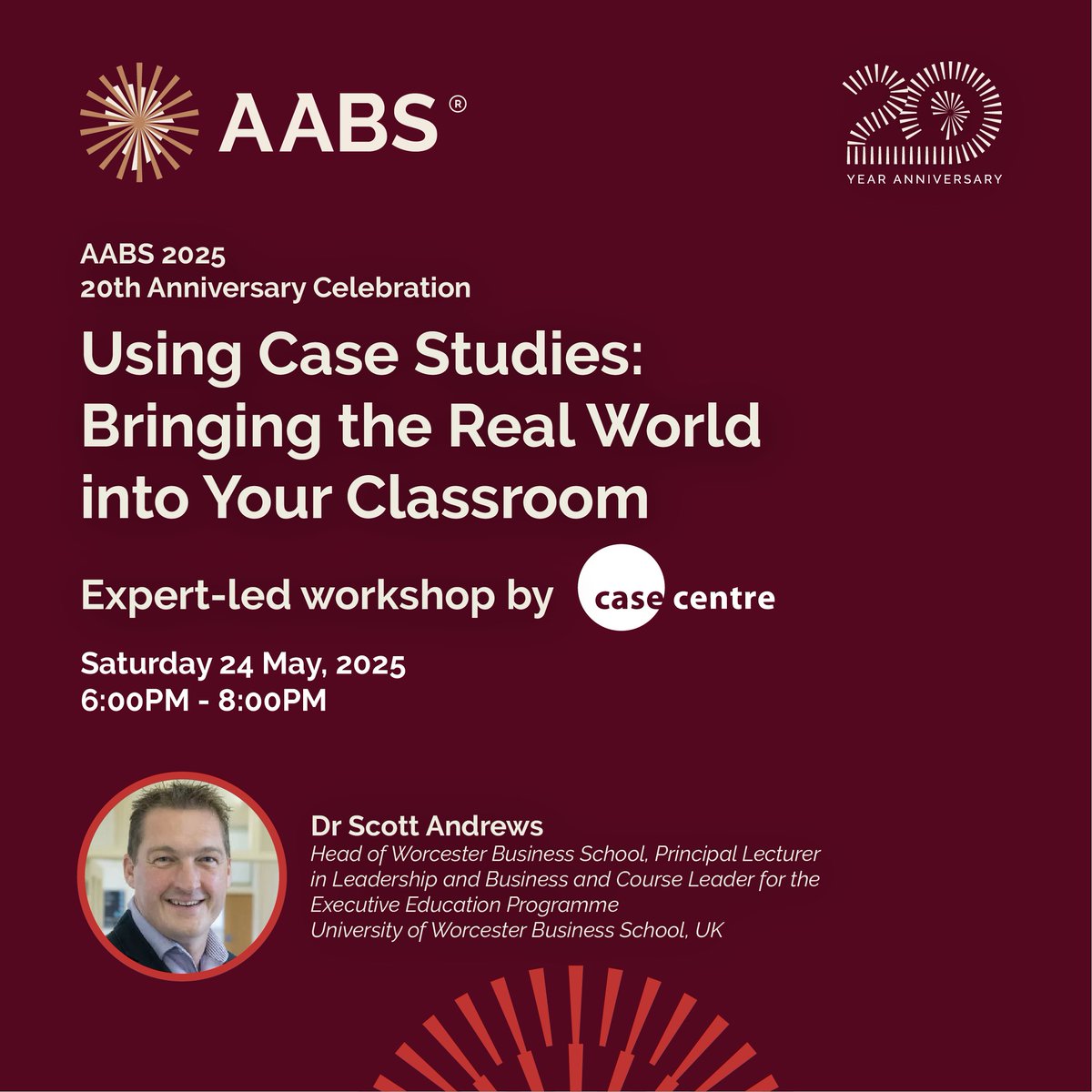 Association of African Business Schools (@aabschools) on Twitter photo WORKSHOP SPOTLIGHT
Using Case Studies: Bringing the Real World into Your Classroom
Led by Dr. Scott Andrews the University of Worcester Business School and hosted by <a href="/TheCaseCentre/">The Case Centre</a>
Register now ⤵️ aabschools.typeform.com/casecentre WORKSHOP SPOTLIGHT
Using Case Studies: Bringing the Real World into Your Classroom
Led by Dr. Scott Andrews the University of Worcester Business School and hosted by <a href="/TheCaseCentre/">The Case Centre</a>
Register now ⤵️ aabschools.typeform.com/casecentre
