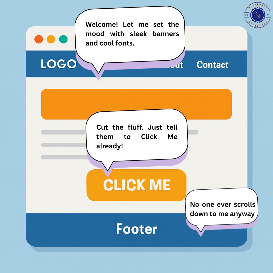 datsdakey's tweet image. If Websites Could Talk…
😂 Relatable? Every section matters when it comes to building a powerful, conversion-driven website!
🌐 Build smart. Build with intent.
#WebDesignHumor #IfWebsitesCouldTalk #DigitalStrategy #WebsiteDesign #Datsdakey #buildwithdatsdakey