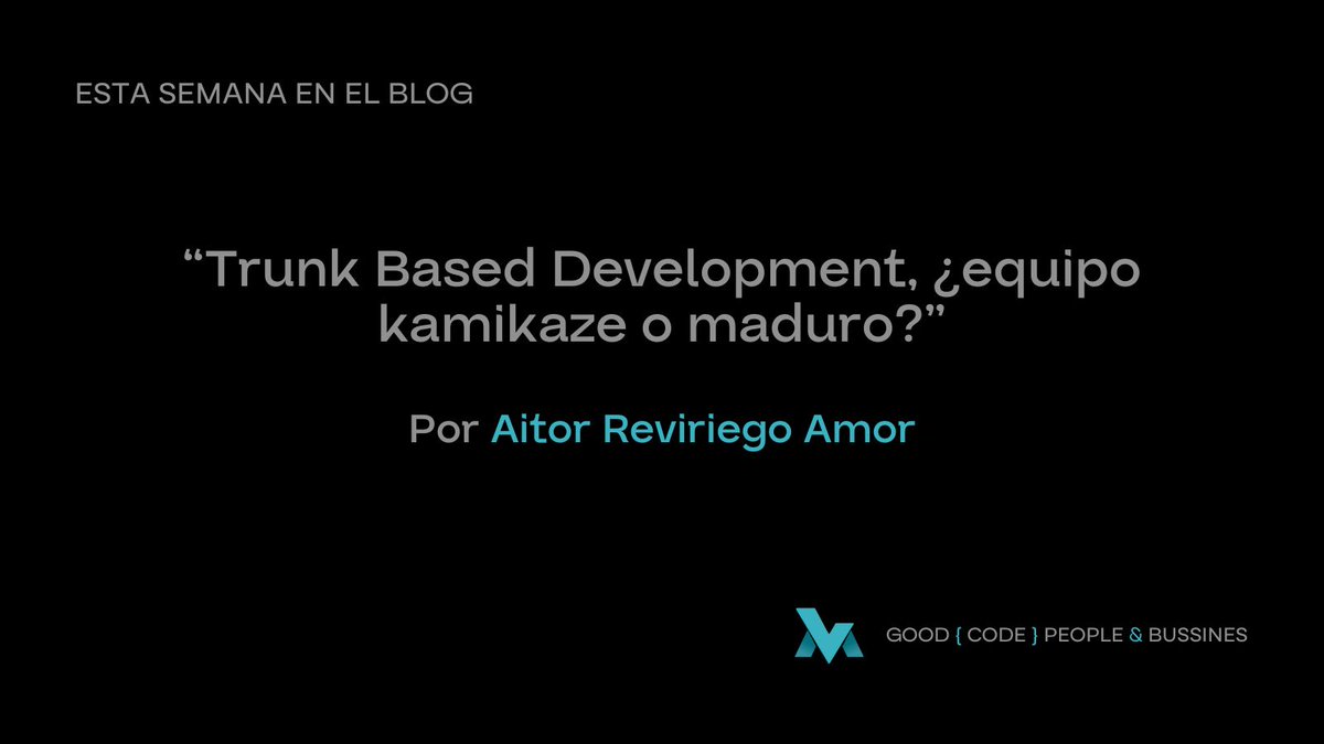 leanfulness_es's tweet photo. 💫¿Trabajar con una sola rama parece una locura? 🤯

@aitorevi nos explica por qué Trunk Based Development es una señal de madurez en los equipos de desarrollo.

📖 Léelo completo en nuestro blog 😉👇https://t.co/BtOob1GmJW

#LeanMind #blog #programación https://t.co/alp7tBHJal
