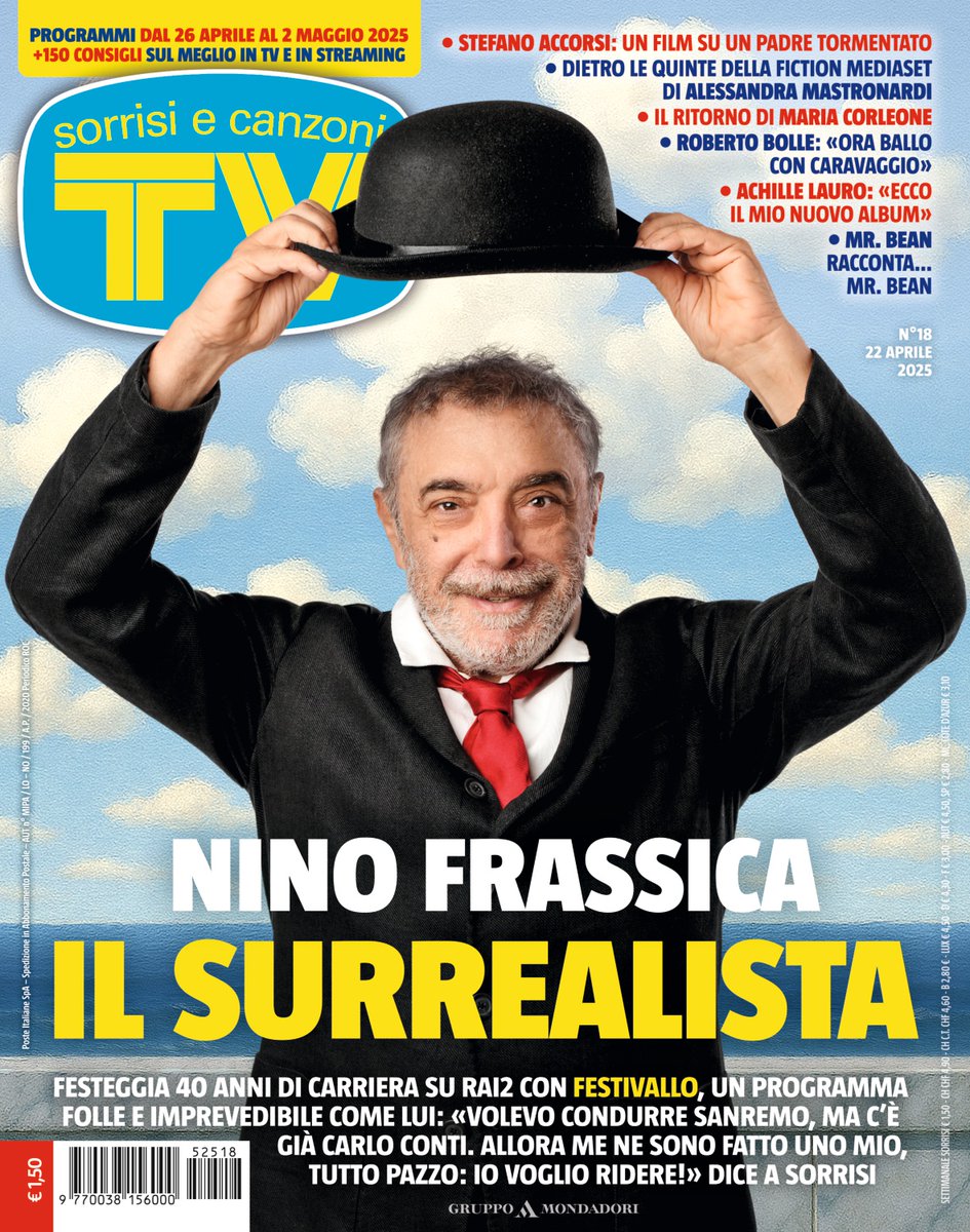 Tv Sorrisi e Canzoni (@tvsorrisi) on Twitter photo «Il prossimo Festival è già stato affidato a Carlo Conti, allora ho pensato “Quanto dovrò aspettare?”. Così ho chiesto alla Rai di farne un altro»✨
<a href="/ninofrassicaoff/">NinoFrassicaOfficial</a> è il protagonista della nuova cover di Sorrisi, in edicola da domani! «Il prossimo Festival è già stato affidato a Carlo Conti, allora ho pensato “Quanto dovrò aspettare?”. Così ho chiesto alla Rai di farne un altro»✨
<a href="/ninofrassicaoff/">NinoFrassicaOfficial</a> è il protagonista della nuova cover di Sorrisi, in edicola da domani!