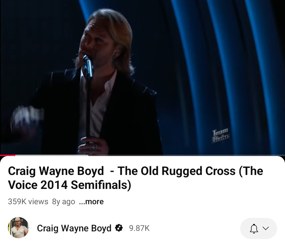 Sonja V ... That's Me! 🌿🌸🌿 (@firewoman9) on Twitter photo Taking a trip down memory lane, reliving this glorious moment on Season 7 of The Voice when my friend Craig Wayne Boyd - <a href="/CWBYall/">Craig Wayne Boyd</a> - blessed the world with his rendition of The Old Rugged Cross!
Craig went on to win the competition and has consistently put out great music! That Taking a trip down memory lane, reliving this glorious moment on Season 7 of The Voice when my friend Craig Wayne Boyd - <a href="/CWBYall/">Craig Wayne Boyd</a> - blessed the world with his rendition of The Old Rugged Cross!
Craig went on to win the competition and has consistently put out great music! That