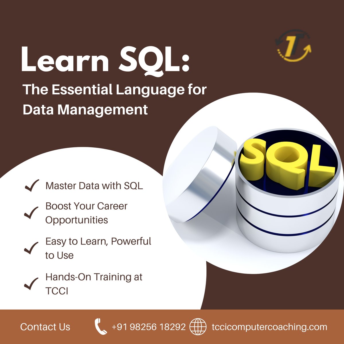 tccicomputer's tweet image. Learn SQL and manage data efficiently. Join SQL training at TCCI to gain real-world skills in one of the most in-demand technologies.
👇👇👇👇
tccicomputercoaching.wordpress.com/2025/04/21/lea…
#LearnSQL #SQLCourse #DataManagement #DatabaseTraining #TCCIInstitute