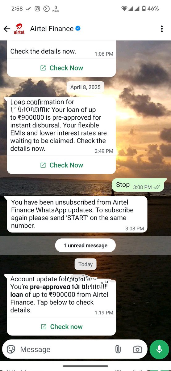 C_ghosh357's tweet photo. @Meta @WhatsApp @airtelindia hope you respect customers choice. https://t.co/3sbCFtdy7O