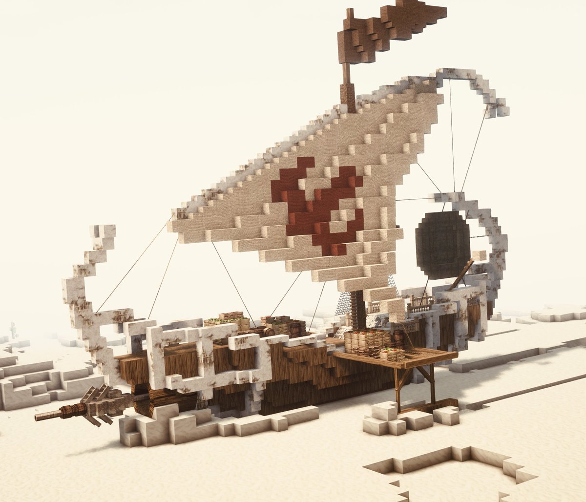 貨物砂上船

#MiniaTuria 
#Minecraft