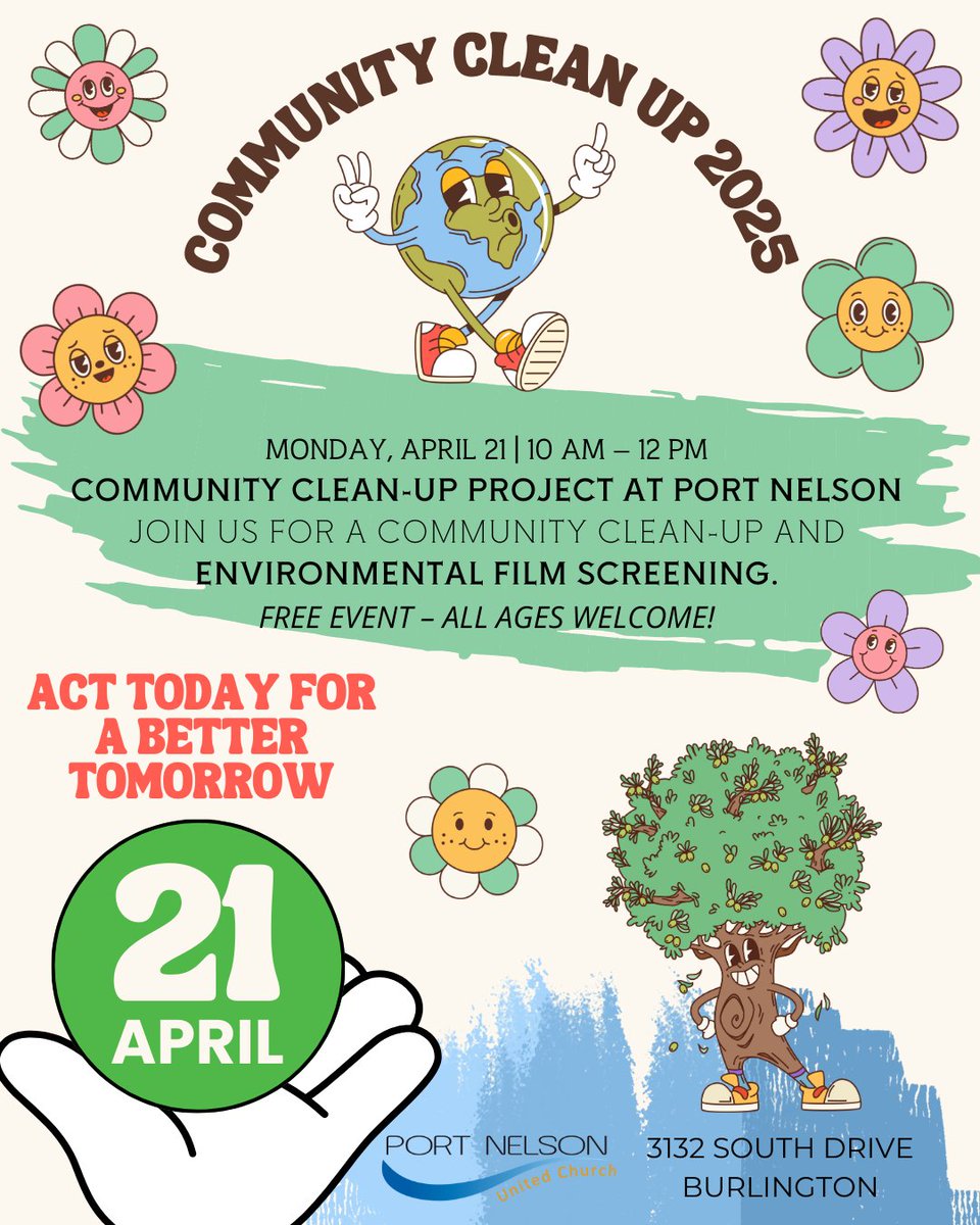 Roll up your sleeves and help us care for our local environment at the Community Clean-Up &amp; Environmental Film Screening, TODAY from 10 a.m. to 12 p.m.!
We’ll clean up the area around Port Nelson and then enjoy a short environmental film together.
portnelson.ca/community-clea…