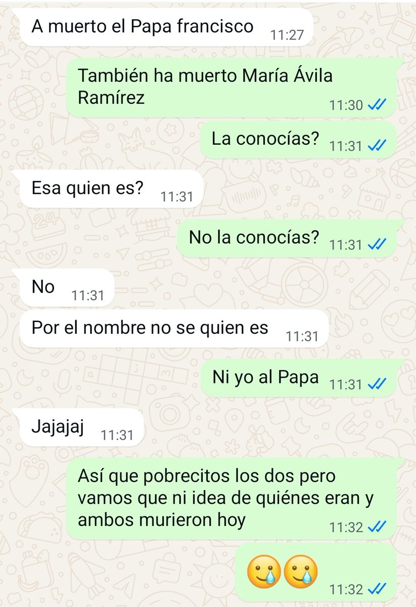 Emiab24's tweet photo. DEP María Ávila
DEP #PapaFrancisco 
😢 https://t.co/Nz8OdNacnN