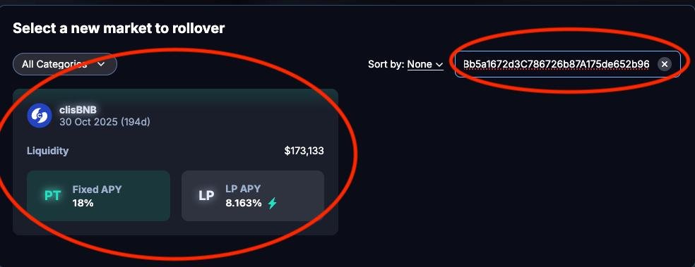 Reminder: clisBNB pool on <a href="/pendle_fi/">Pendle</a> migration

New pool will be up on 23rd April, here is how to migrate liquidity from the previous clisBNB pool. 

1⃣ Open the expiring clisBNB pool: app.pendle.finance/trade/pools/0x…
2⃣ Select Transfer Liquidity
3⃣ Select all positions (PT, LP, YT)
4⃣