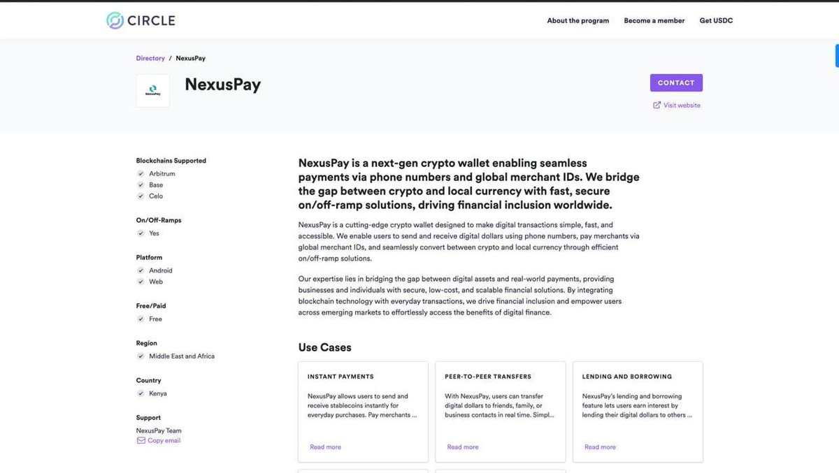 NexusPayDeFi's tweet photo. Thrilled to announce NexusPay’s addition to the @circle Alliance Program! 🚀 Empowering Africa with seamless USDC payments across EVM chains, we’re joining Circle’s global network to drive financial inclusion & Web3 innovation. 🌍💸
https://t.co/gFLO3yhqCd
 #NexusPay #CircleAlliance #Web3