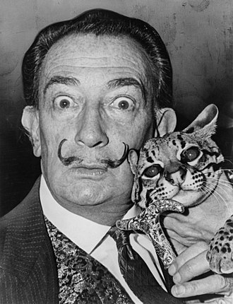 GerBel672595's tweet photo. This is Dali whith his exotic cat https://t.co/euebKs8DGh
