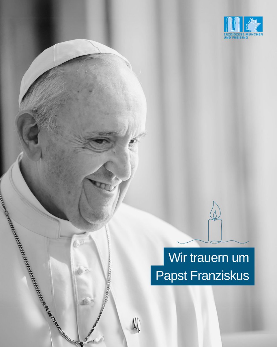 Wir trauern um #Papst #Franziskus, der in den frühen Stunden des Ostermontags im Alter von 88 Jahren in Rom gestorben ist. Um 12 Uhr werden wir mit einem Totengebet im #Liebfrauendom seiner gedenken. Die Totenglocken des Doms werden für ihn läuten. Ruhe in Frieden! #rip