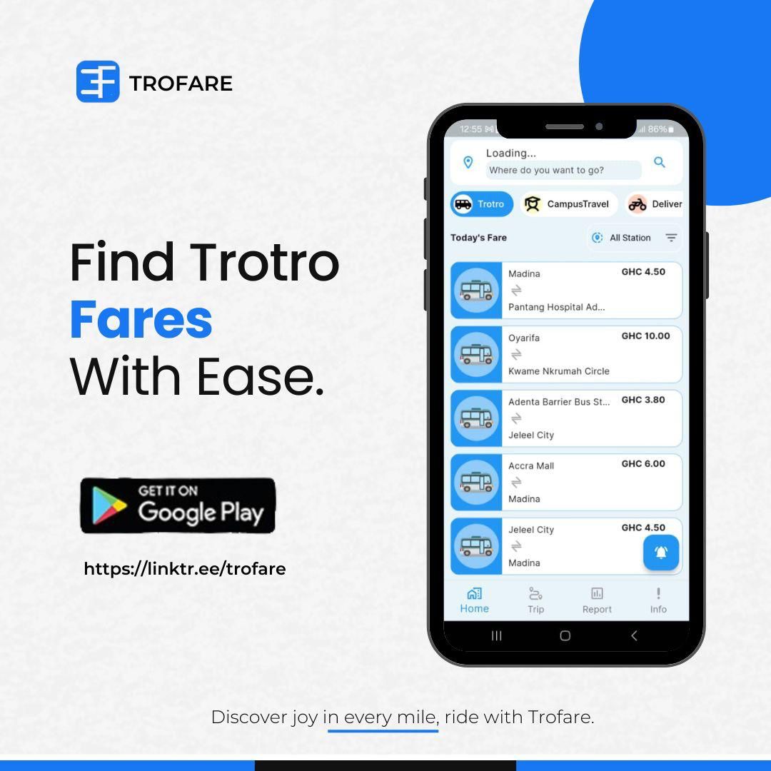 trotrofare's tweet photo. *Know Your Trotro fare Before You Ride!* 🚌💡

Tired of haggling over *Trotro fares*? 🚍💸 With *Trofare*, you’ll always know the right *fare* before you board, no stress, no overpaying! https://t.co/L8qr6dMSAC