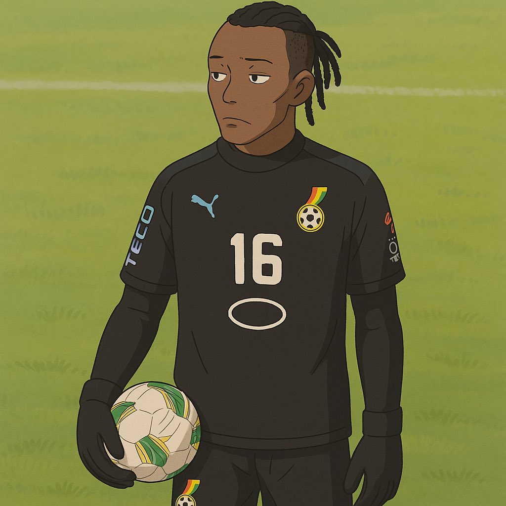 GhanaBlackstars's tweet photo. 🎨 Ghibli touch to the man in #16🧤

🤜🏾 Benjamin Asare 🤛🏾

#MondayMotivation | #BlackStars https://t.co/Izbkd7nZyr