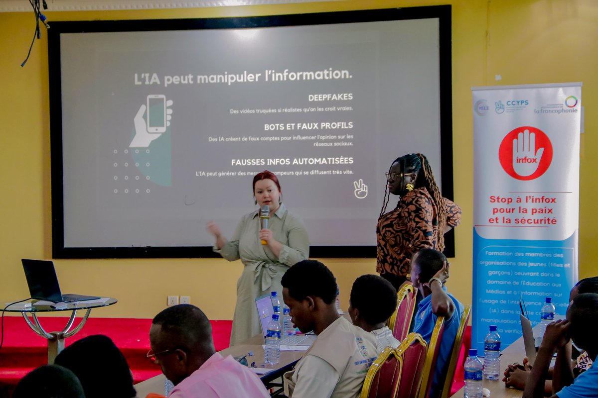ODD News Burundi (@oddnewsburundi) on Twitter photo 💬 L'intelligence artificielle #IA offre d'innombrables opportunités aux jeunes mais il est crucial qu'ils développent un esprit critique face à la surabondance d'informations pr éviter les pièges de la #désinformation; affirme <a href="/leclerc_katrina/">Katrina Leclerc (she/elle/ella)</a>;membre de la <a href="/Canada_YPS/">Canadian Coalition for Youth, Peace & Security</a> . #ODD16 💬 L'intelligence artificielle #IA offre d'innombrables opportunités aux jeunes mais il est crucial qu'ils développent un esprit critique face à la surabondance d'informations pr éviter les pièges de la #désinformation; affirme <a href="/leclerc_katrina/">Katrina Leclerc (she/elle/ella)</a>;membre de la <a href="/Canada_YPS/">Canadian Coalition for Youth, Peace & Security</a> . #ODD16